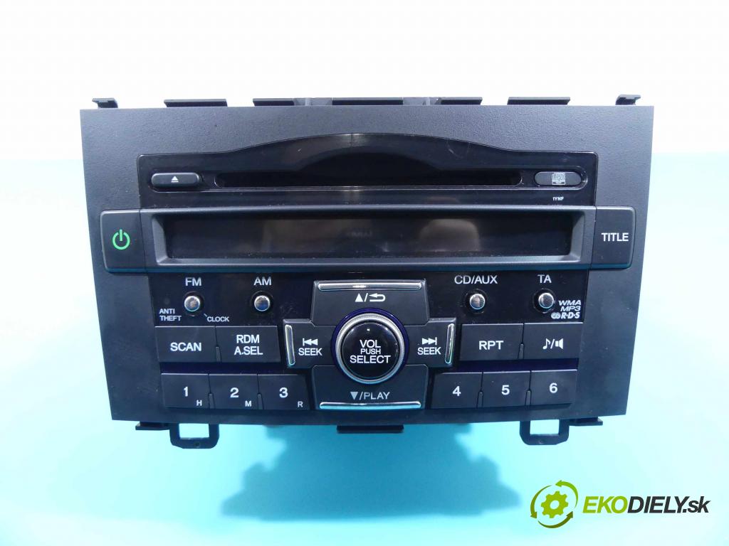 Honda CR-V III 2006-2011 2.2 i-DTEC: 150 HP manual 110 kW 2199 cm3 5- Radio originál 39100-SWA-G012-M1