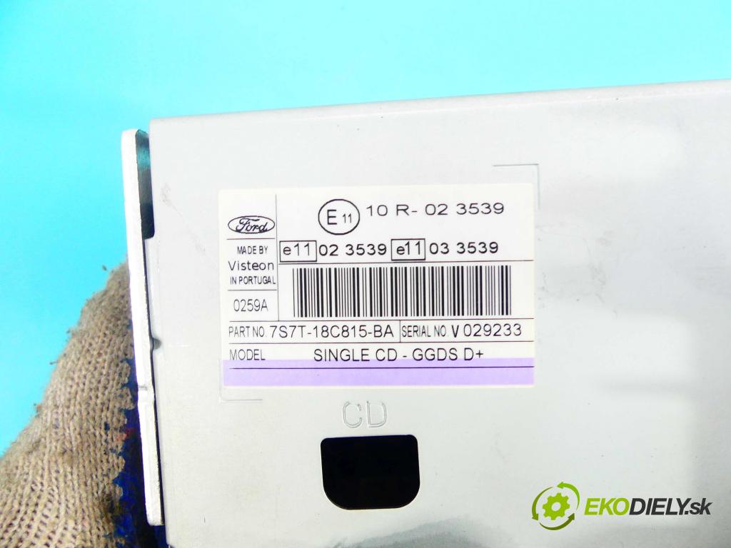 Ford Mondeo Mk4 2007-2014 1.8 tdci 125 HP manual 92 kW 1753 cm3 5- Radio originál 7S7T-18C815-BA