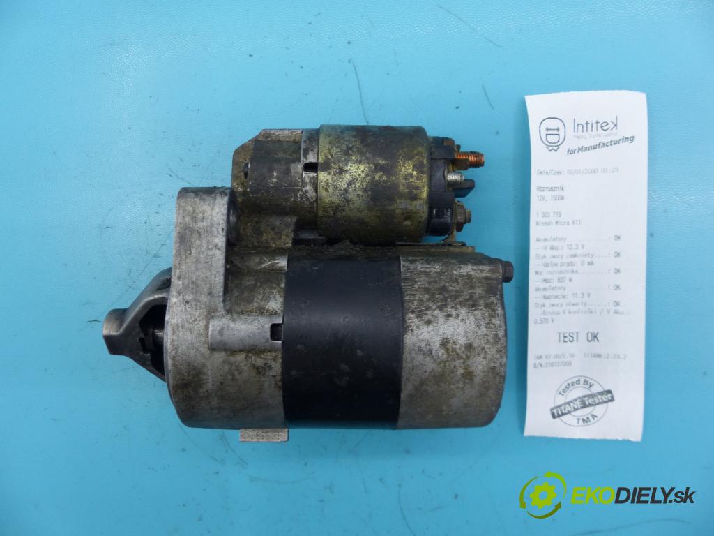 Nissan Micra K11 1992-2003 1.0 16v 60 HP manual 44 kW 998 cm3 5- štartér D7E29 (Štartéry)