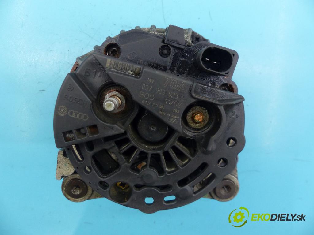 Seat Toledo II 1998-2004 1.8 20V 125 hp manual 92 kW 1781 cm3 4- Alternator 0124315005 (Alternátory)