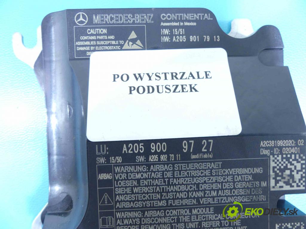 Mercedes GLC coupe X253 2015-2022 2.0 T 211KM automatic 155 kW 1991 cm3 5- modul riadiaca jednotka A2059009727 (Ostatné)