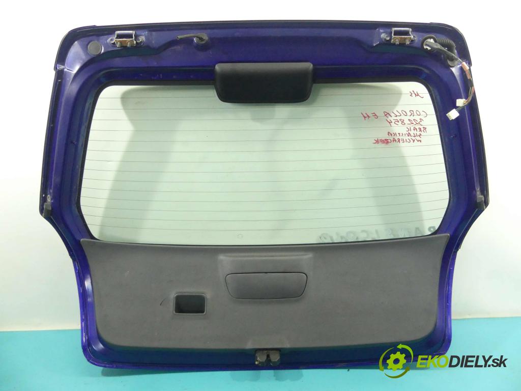 Toyota Corolla E11 1997-2002 1,4.0 16v 86 hp manual 63 kW 1332 cm3 3- zadní kufrové dveře  (Zadní kapoty)