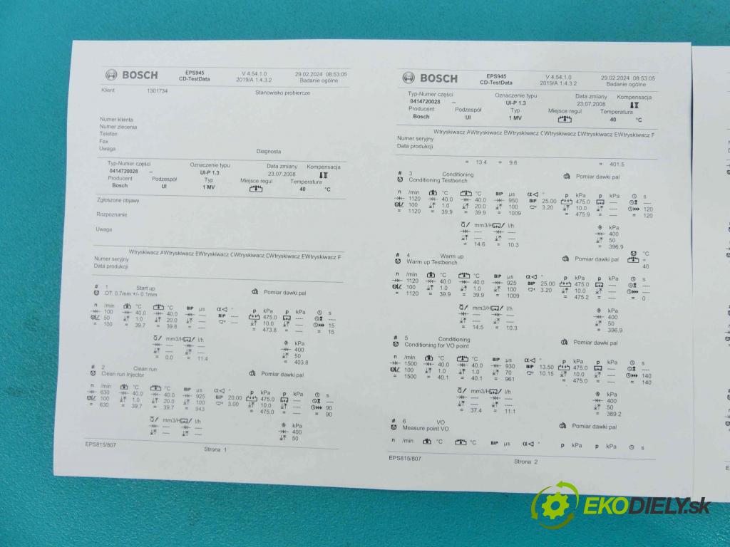 Vw Passat B5 1995-2005 1.9 tdi 131 HP manual 96 kW 1896 cm3 4- vstrekovacie čerpadlo 0414720028 (Vstrekovače)