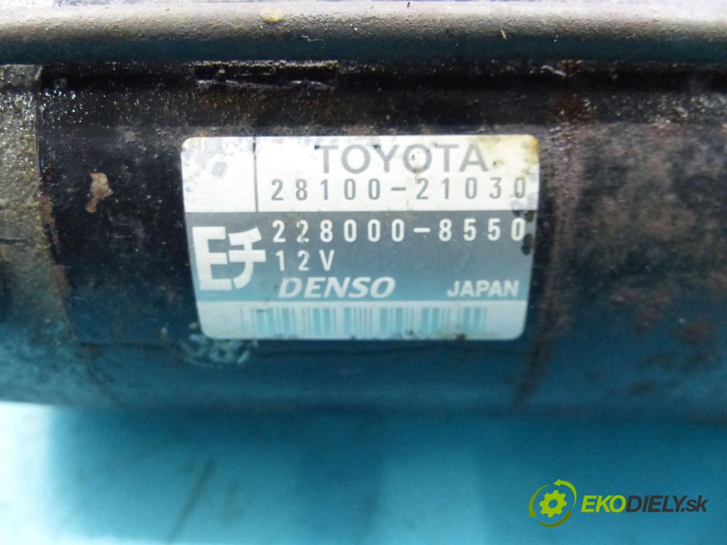 Toyota Yaris I 1999-2005 1.3 vvti 86 HP manual 63 kW 1299 cm3 5- štartér 28100-21030 (Štartéry)
