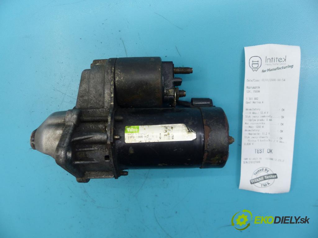 Opel Meriva A 2002-2010 1.6 16v 101 HP manual 74 kW 1598 cm3 5- štartér D6RA210 (Štartéry)