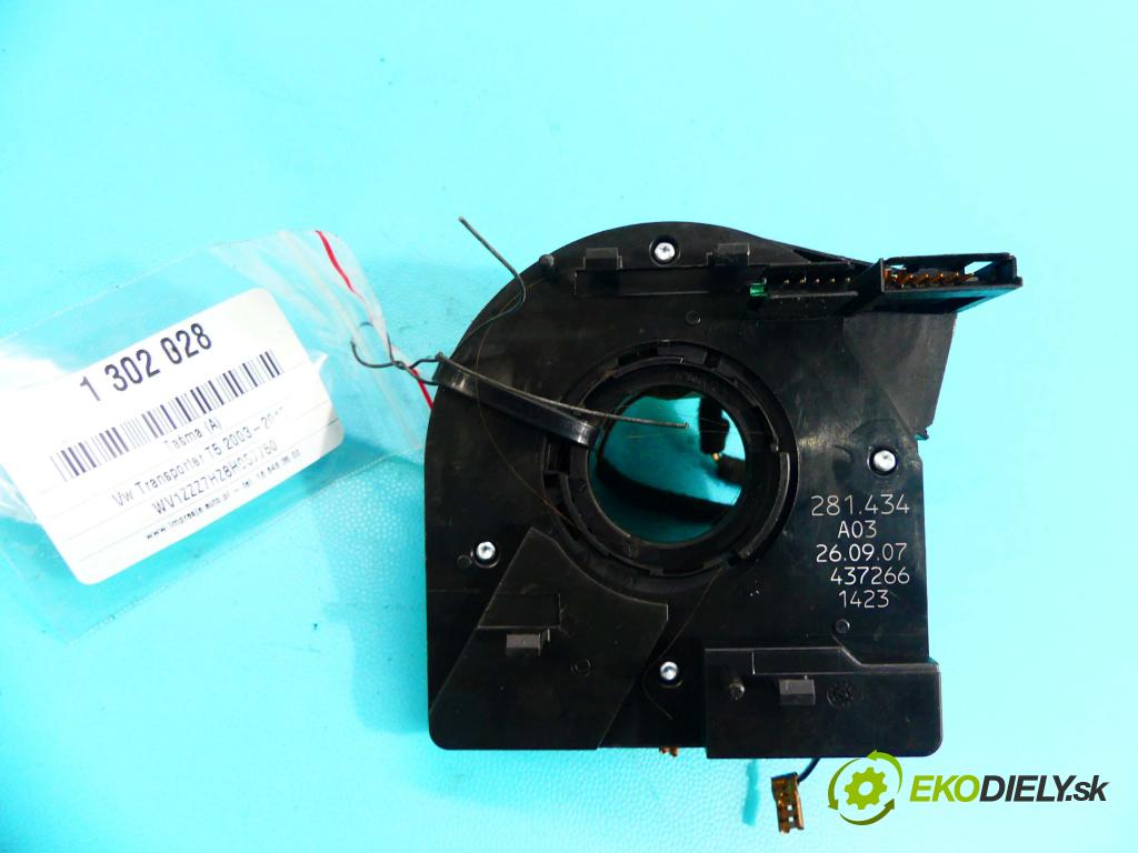 Vw Transporter T5 2003-2015 1.9 tdi 102 HP manual 75 kW 1896 cm3 5- Páska: airbag 21301379 (Airbagy)