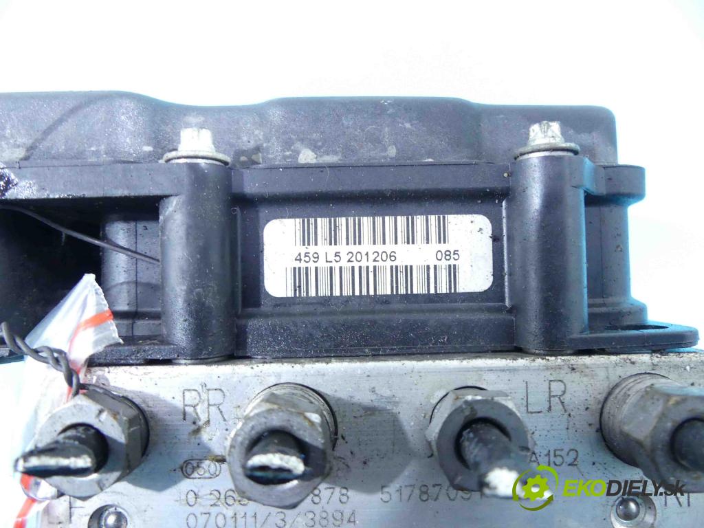Fiat Punto Grande 1,3.0 jtd 75 HP manual 55 kW 1248 cm3 3- čerpadlo abs 0265231878 (Pumpy ABS)