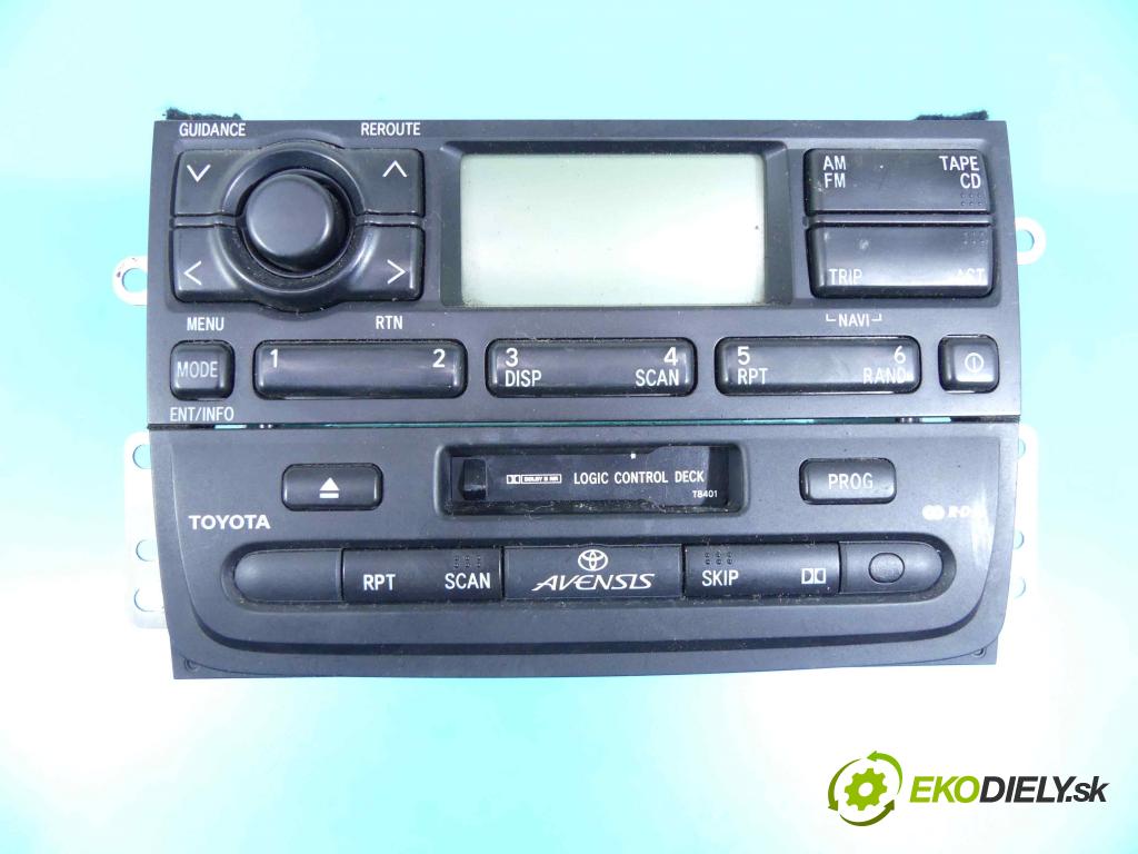 Toyota Avensis I T22 1997-2003 1.6 vvti 110 HP manual 81 kW 1598 cm3 5- Radio originál 86110-05010
