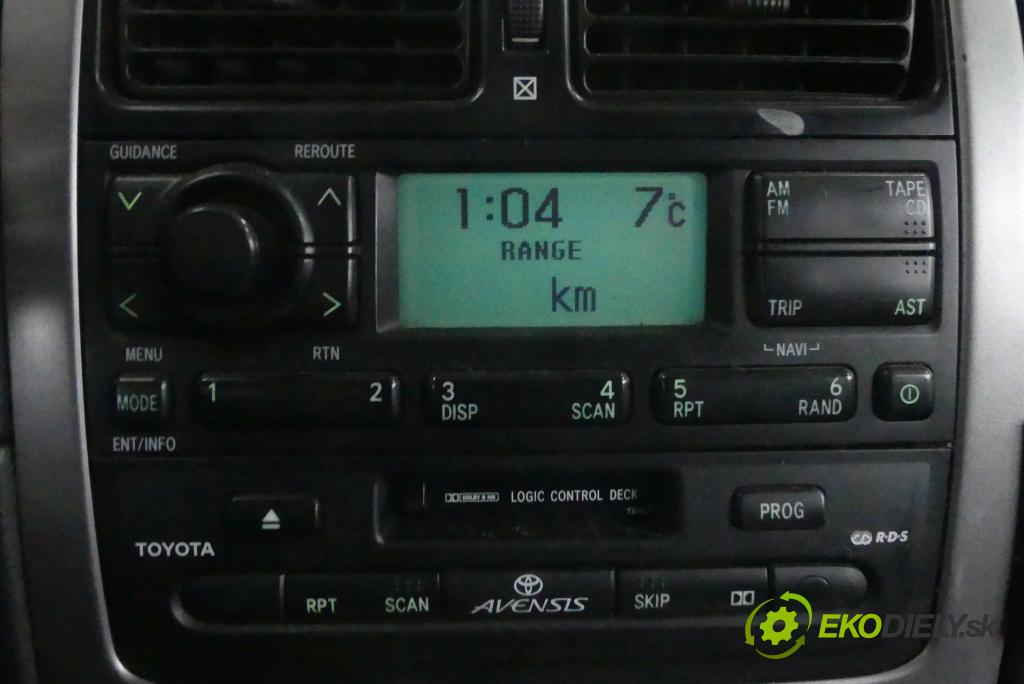 Toyota Avensis I T22 1997-2003 1.6 vvti 110 HP manual 81 kW 1598 cm3 5- Radio originál 86110-05010