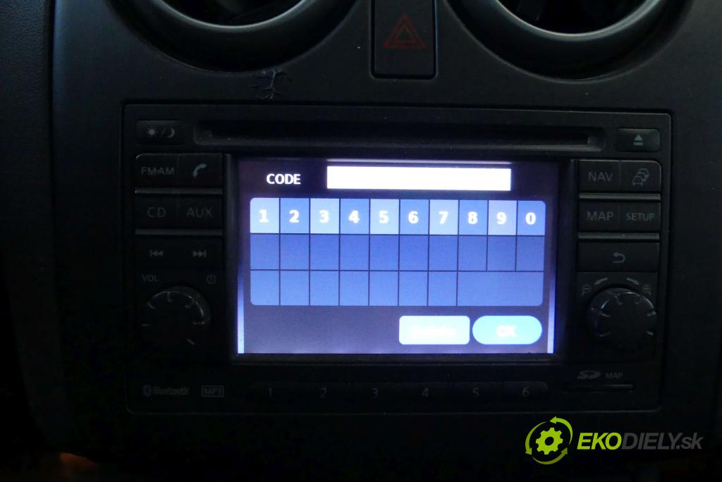 Nissan Qashqai I J10 2006-2013 2.0 dci 150 HP automatic 110 kW 1995 cm3 5- Radio originál 7612830052
