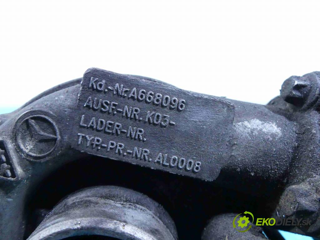 Mercedes A W168 1997-2004 1.7 cdi 95 HP automatic 70 kW 1689 cm3 5- turbodúchadlo, turbo K03-060 (Turbodúchadlá (kompletné))
