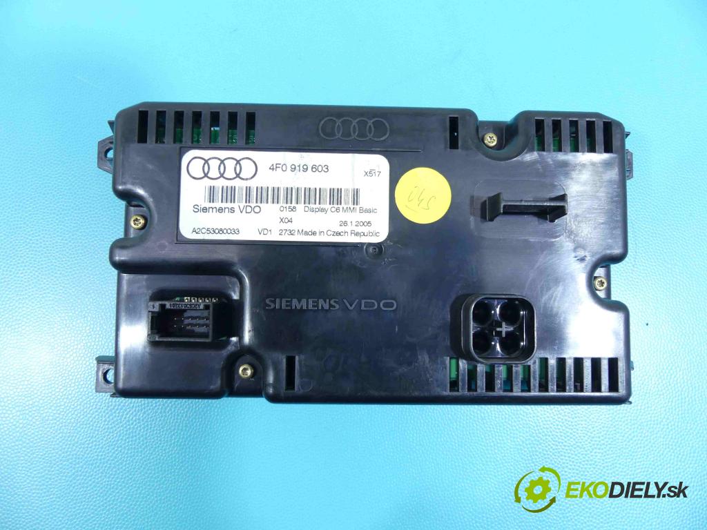 Audi A6 C6 2004-2011 3.0 tdi 224hp automatic 165 kW 2967 cm3 4- Zobrazit: 4F0919603 (Prístrojové dosky, displeje)