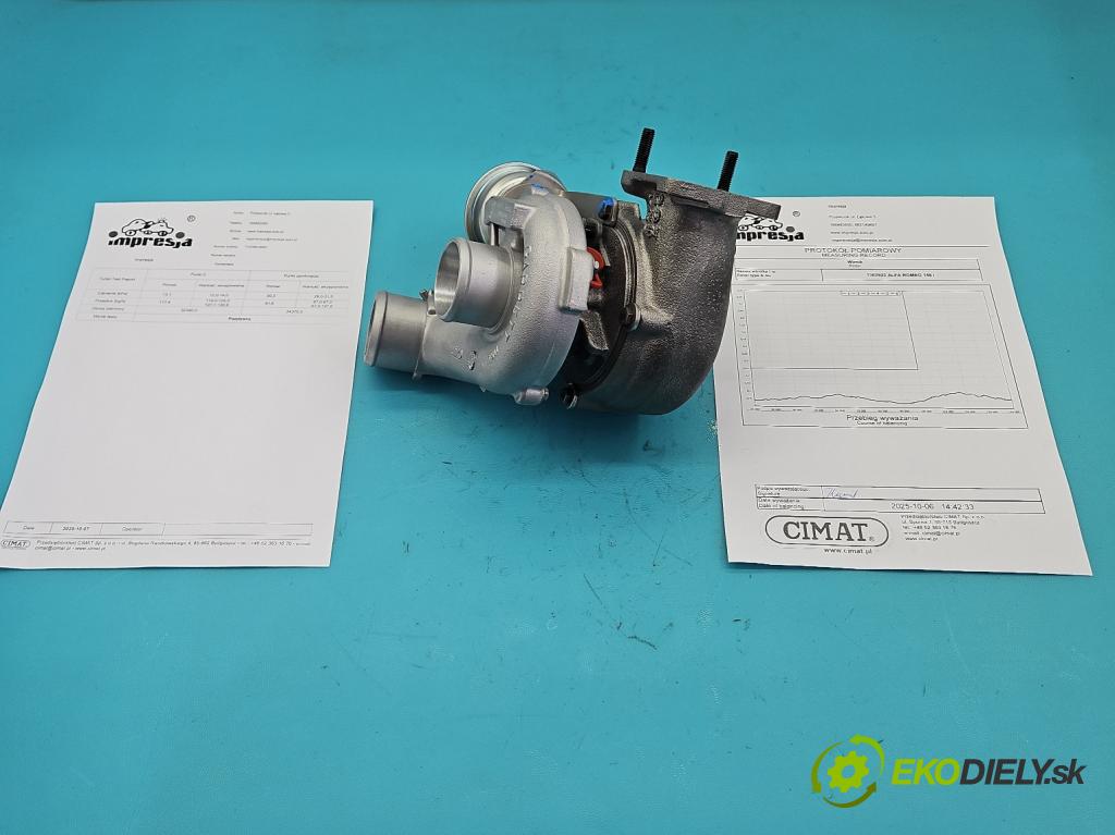 Alfa romeo 156 1.9 jtd 116 hp manual 85 kW 1910 cm3 5- Turbodmychadlo repasováno 712766-2