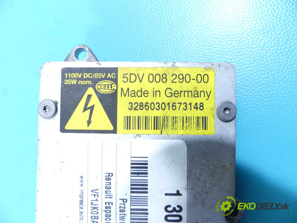 Renault Espace IV 2003-2014 2.0 T 163 HP manual 120 kW 1998 cm3 5- střídač: xenon 5DV 008 290-00 (Riadiace jednotky xenónu)