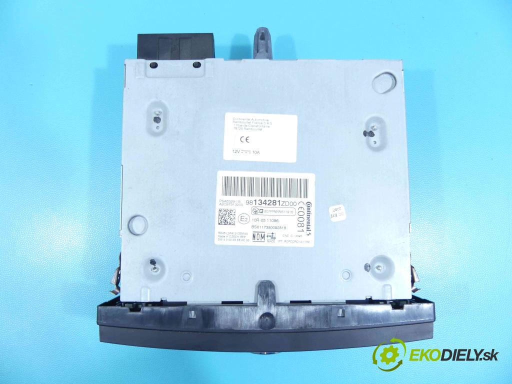 Peugeot 301 1.6 hdi 99 HP manual 73 kW 1560 cm3 4- Radio originál 98134281ZD00