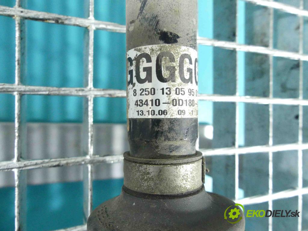 Toyota Yaris II 2005-2011 1.4 D4D 90 HP manual 66 kW 1364 cm3 5- poloos pravé 43410-0D180-D (Poloosy)