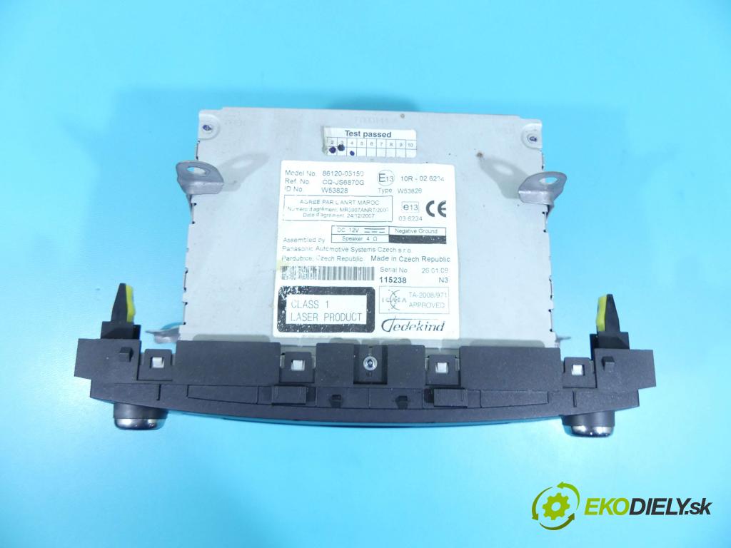 Toyota Avensis III T27 2009-2018 2.0 D4D 126 HP manual 93 kW 1998 cm3 5- Radio originál 86120-05150
