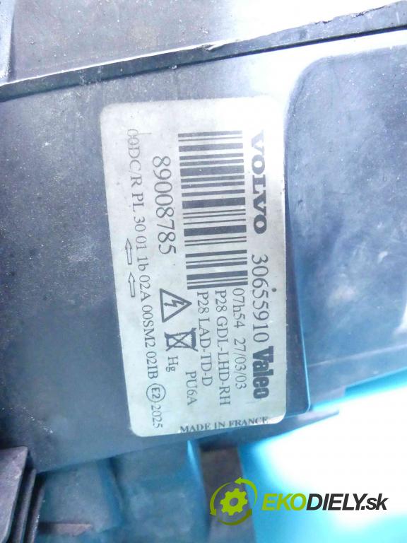 Volvo XC90 I 2002-2014 2.4 D5 163 HP automatic 120 kW 2401 cm3 5- Reflektor: pravý 30655910 (Pravé)