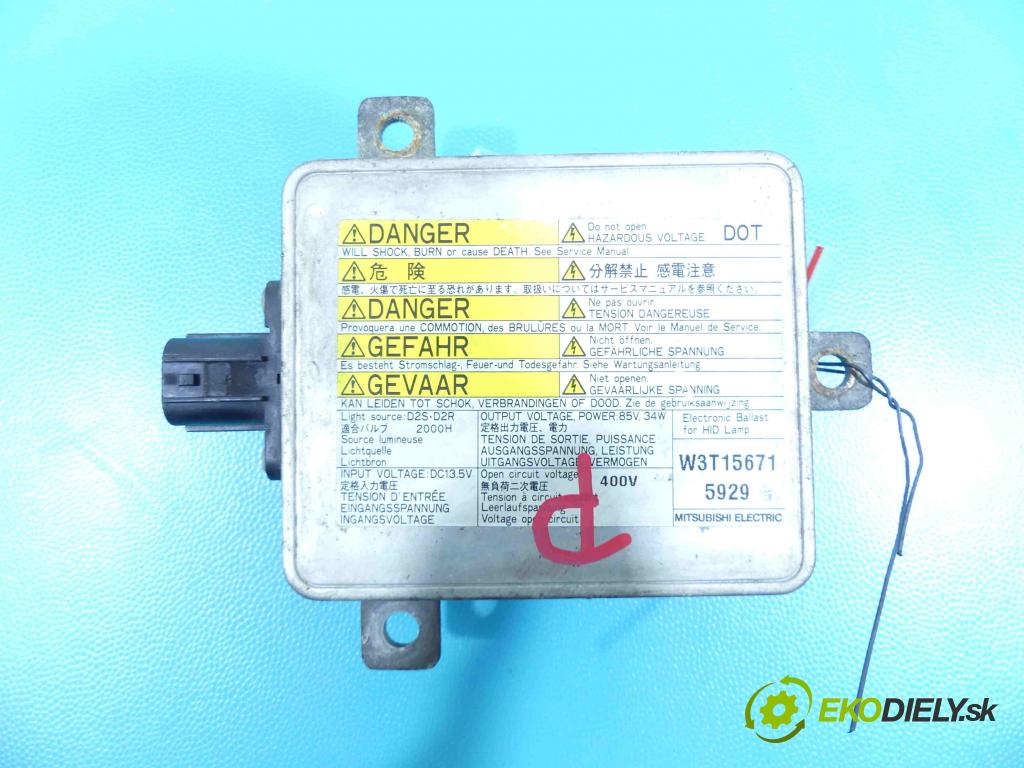 Mazda 5  2005-2010 2.0 16v 145 HP manual 107 kW 1999 cm3 5- střídač: xenon W3T156715929 (Riadiace jednotky xenónu)