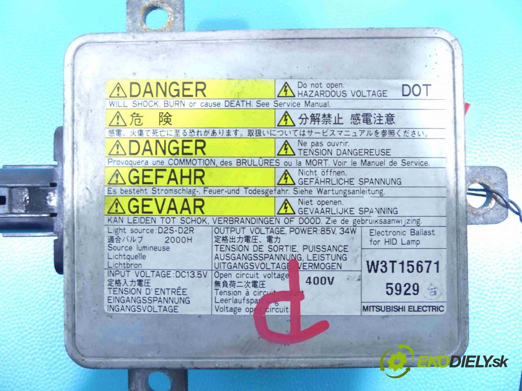 Mazda 5  2005-2010 2.0 16v 145 HP manual 107 kW 1999 cm3 5- střídač: xenon W3T156715929 (Riadiace jednotky xenónu)