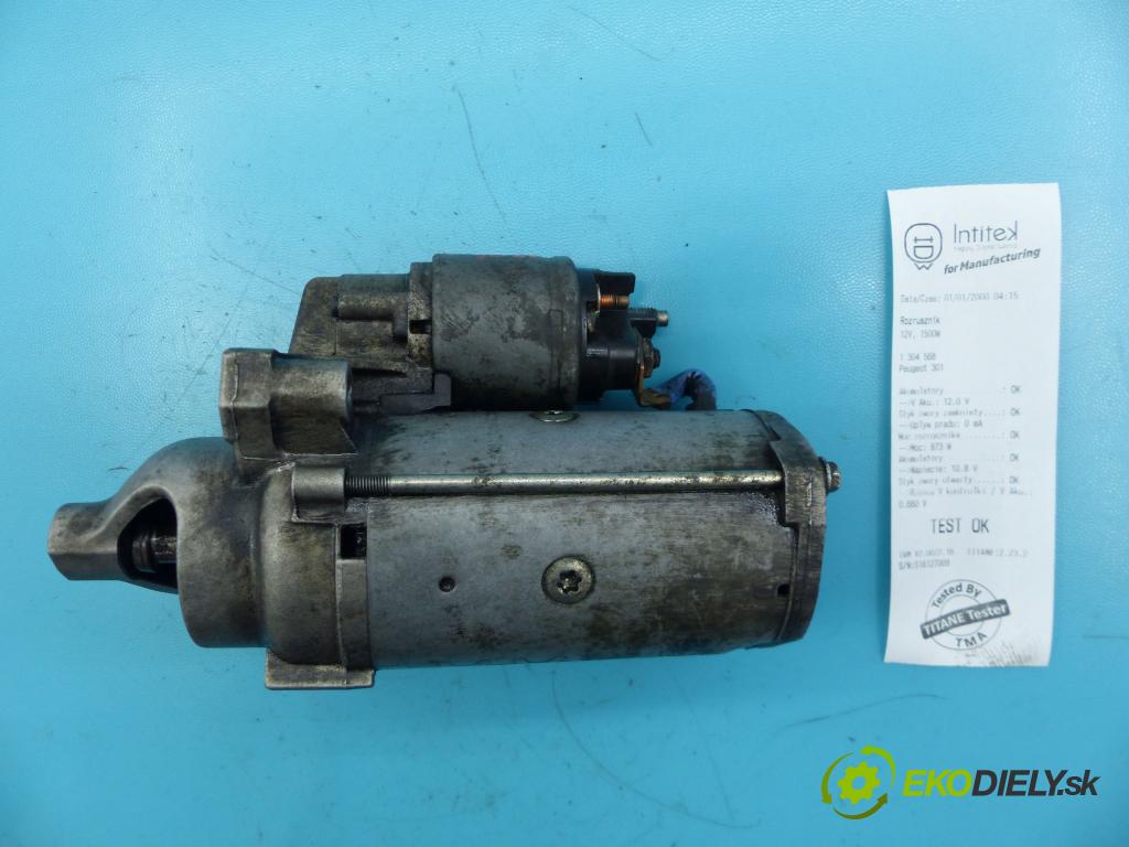 Peugeot 301 1.6 hdi 99 HP manual 73 kW 1560 cm3 4- štartér TS22E26 (Štartéry)