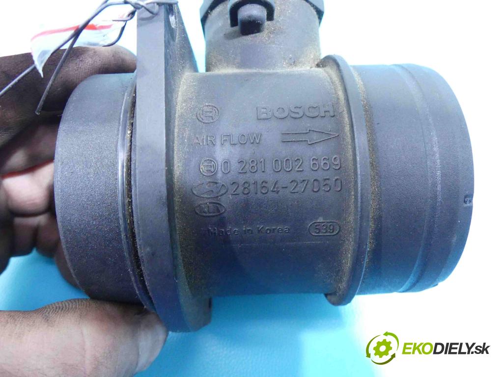 Kia Cerato 2004-2008 2.0 crdi 113 HP manual 83 kW 1991 cm3 5- průtokoměr: 0281002669 (Váhy vzduchu)
