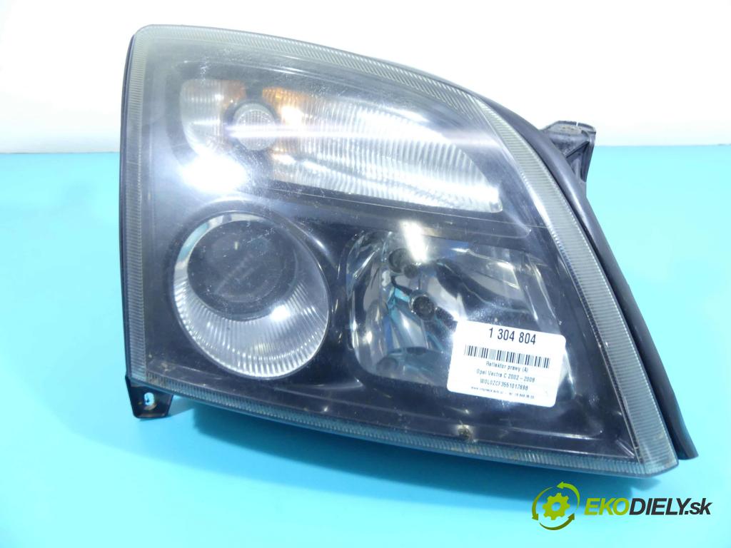Opel Vectra C 2002-2008 1.9 cdti 120 HP manual 88 kW 1910 cm3 5- Reflektor: pravý  (Pravé)