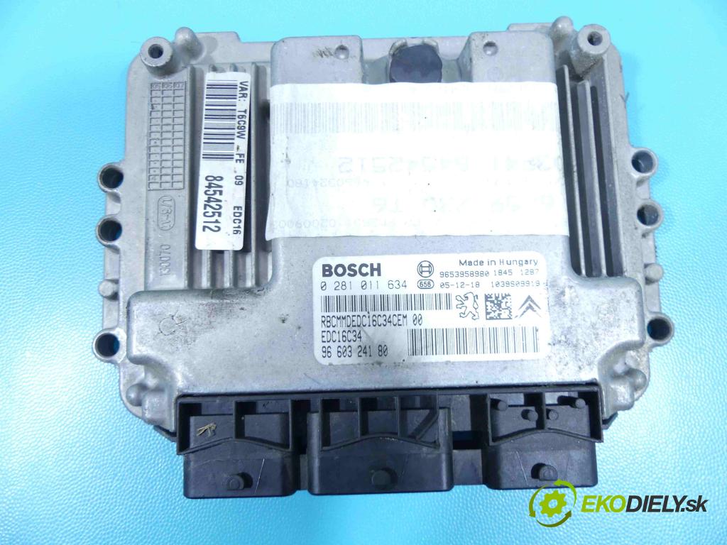 Peugeot 307 1.6 hdi 109 HP manual 80 kW 1560 cm3 5- Jednotka riadiaca 0281011634