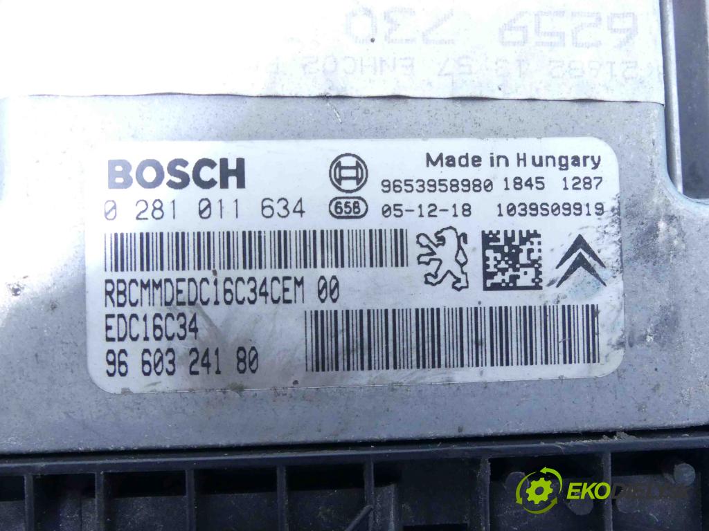 Peugeot 307 1.6 hdi 109 HP manual 80 kW 1560 cm3 5- Jednotka riadiaca 0281011634