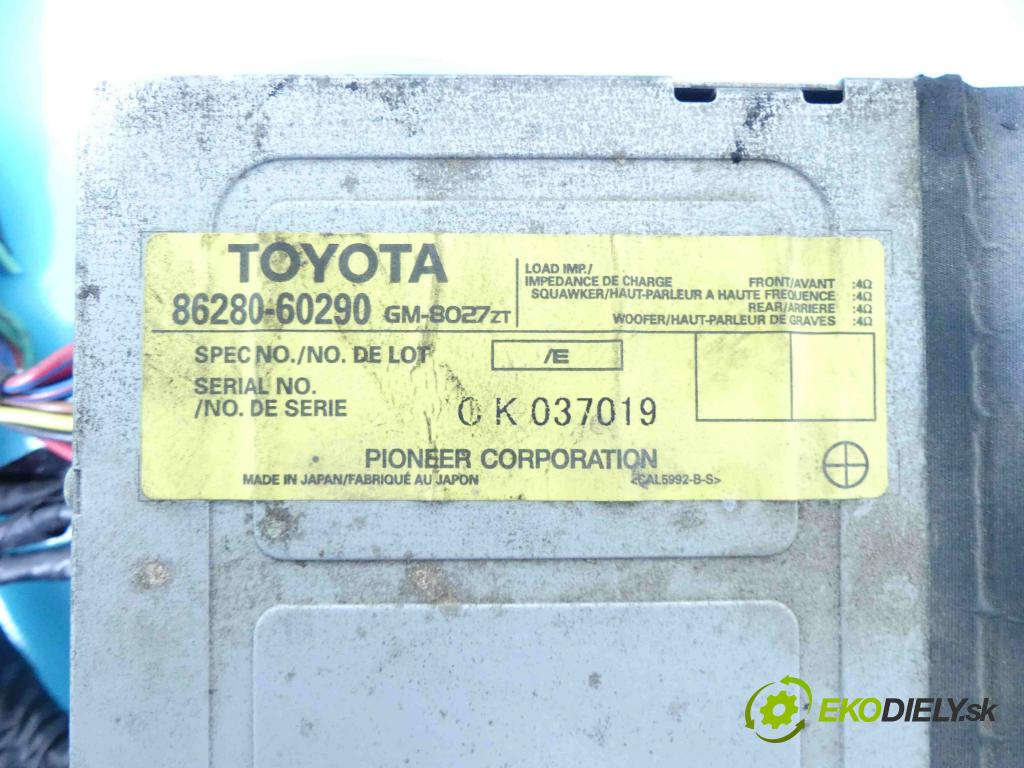 Toyota Land Cruiser J120 2002-2010 3.0 D4D 163 HP automatic 120 kW 2982 cm3 5- Zesilovač: 86280-60290 (Zosilňovače)