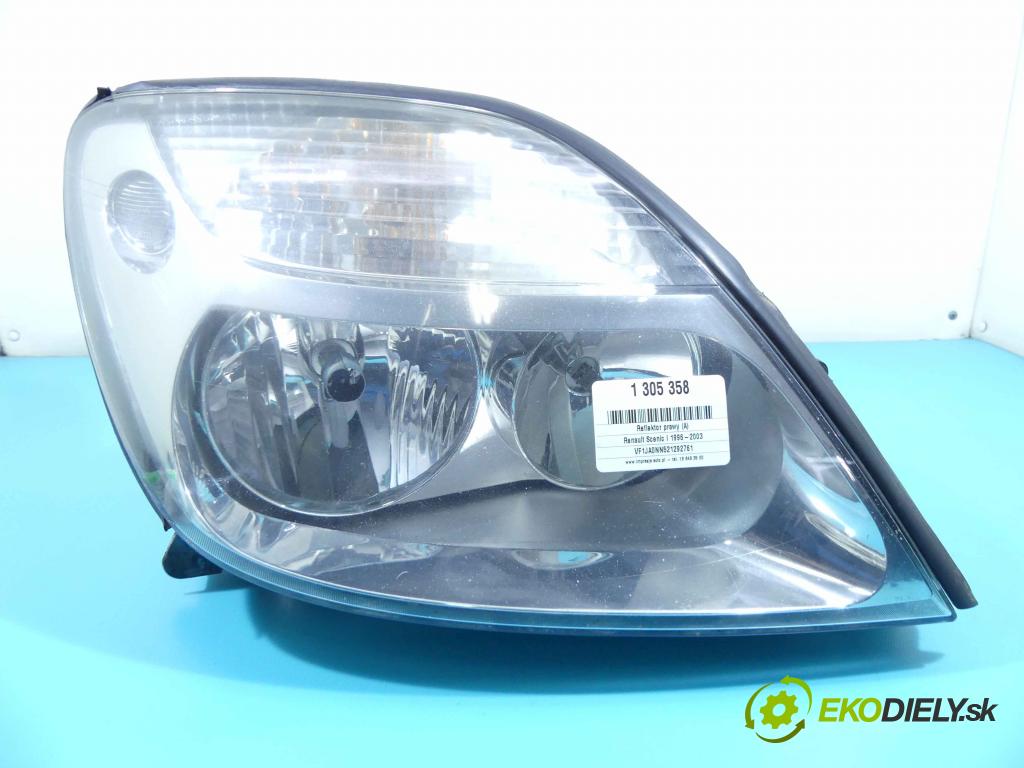 Renault Scenic I 1996-2003 1.9 dti 98 HP manual 72 kW 1870 cm3 5- Reflektor: pravý 7700432097 (Pravé)