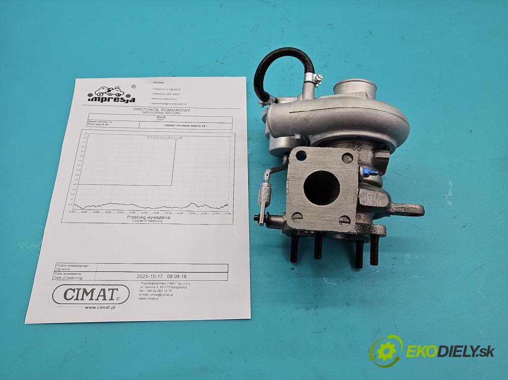 Hyundai Santa Fe 2000-2006 2.0 crdi 112KM manual 82.5 kW 1991 cm3 5- turbodúchadlo, turbo repasovaná 28231-27000