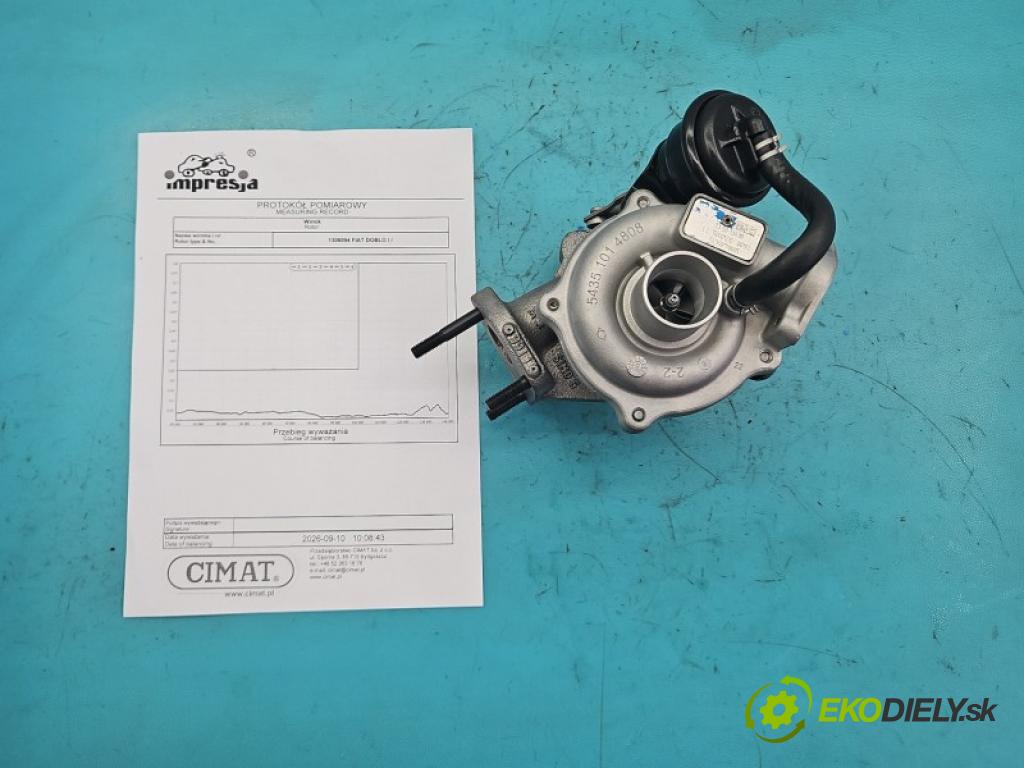 Fiat Doblo I 2001-2010 1.3 jtd 75 HP manual 55 kW 1248 cm3 5- turbodúchadlo, turbo repasovaná 54359710005