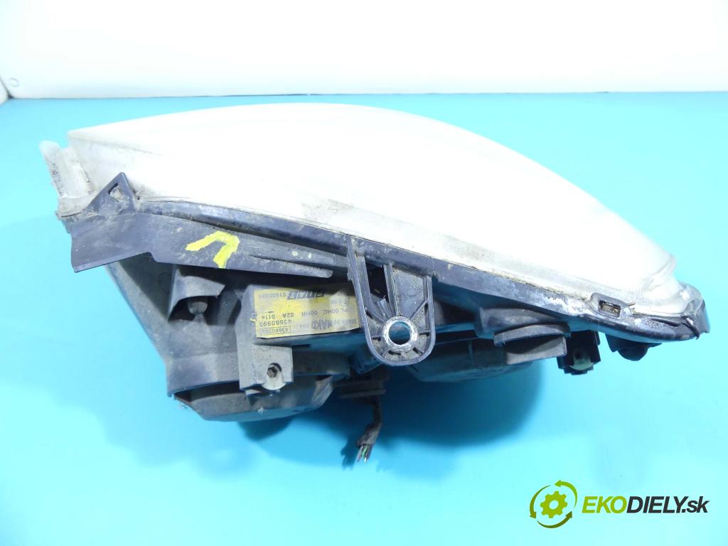 Fiat Doblo I 2001-2010 1,3.0 jtd 75 HP manual 55 kW 1248 cm3 5- Reflektor: pravý 43680999 (Pravé)