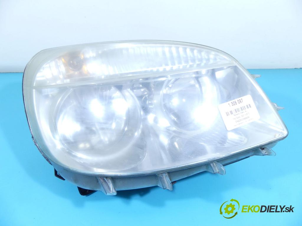 Fiat Doblo I 2001-2010 1,3.0 jtd 75 HP manual 55 kW 1248 cm3 5- Reflektor: pravý 43680999 (Pravé)