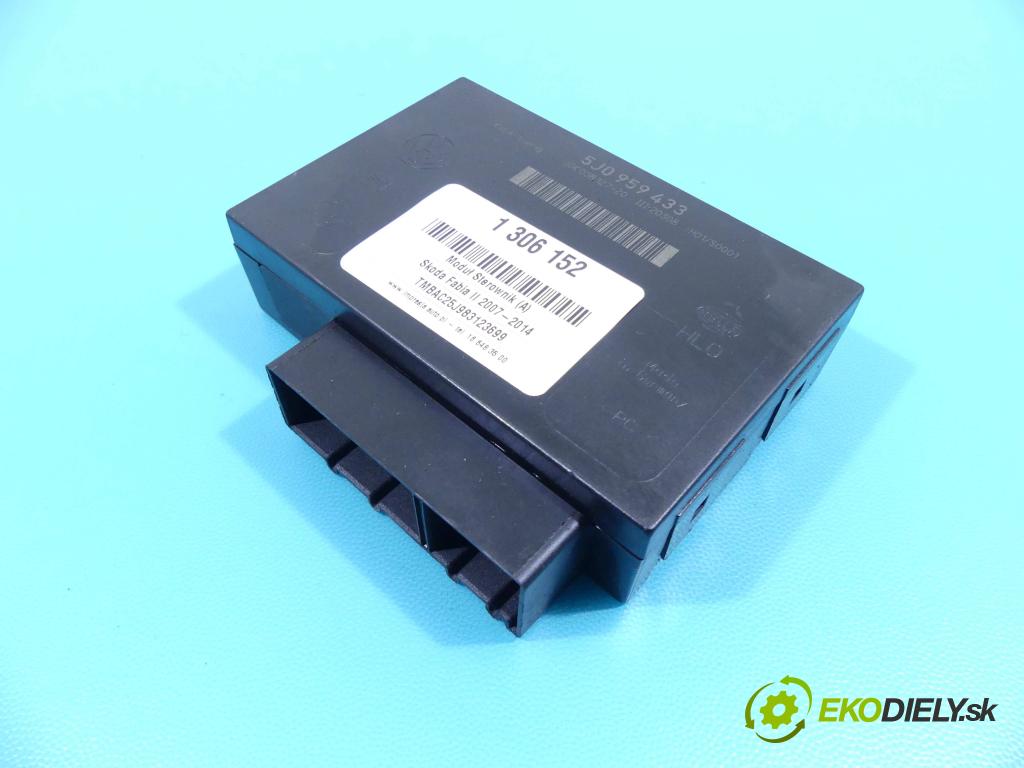 Skoda Fabia II 2007-2014 1.4 16v 86 HP manual 63 kW 1390 cm3 5- modul riadiaca jednotka 5J0959433 (Ostatné)