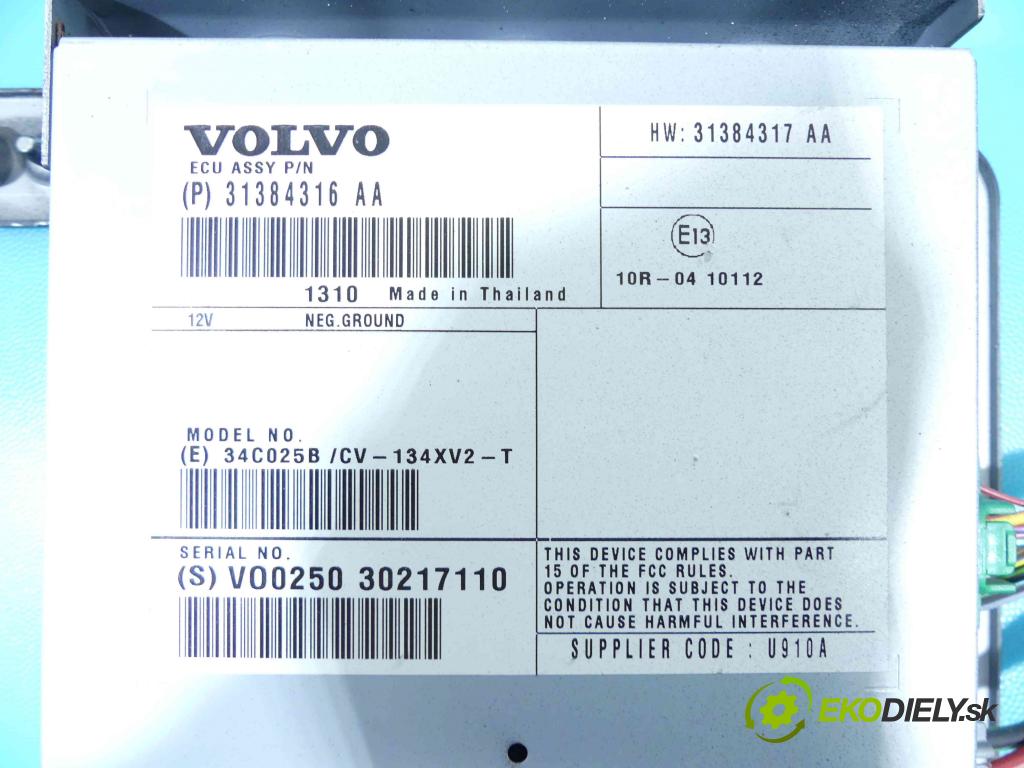 Volvo V40 II 2012-2019 1.6 D2 114 HP manual 84 kW 1560 cm3 5- Zesilovač: 31384316AA (Zosilňovače)