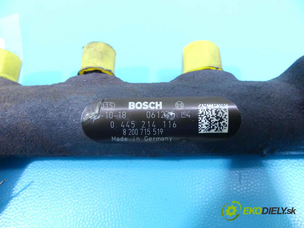 Renault Megane II 2003-2008 1.9 dci 131 HP manual 96 kW 1870 cm3 5- lišta vstrekovacia 0445214116 (Vstrekovacie lišty)