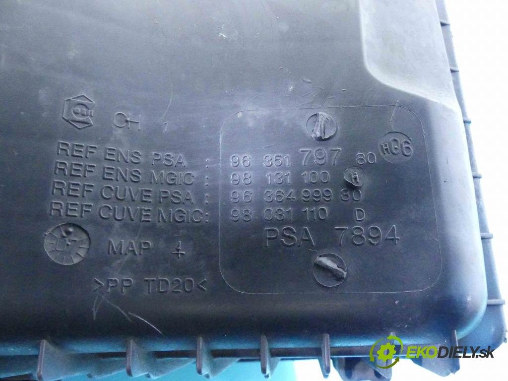 Peugeot 807 2002-2014 2.0 16v 140 HP manual 103 kW 1997 cm3 5- obal filtra vzduchu 9635179780 (Obaly filtrov vzduchu)