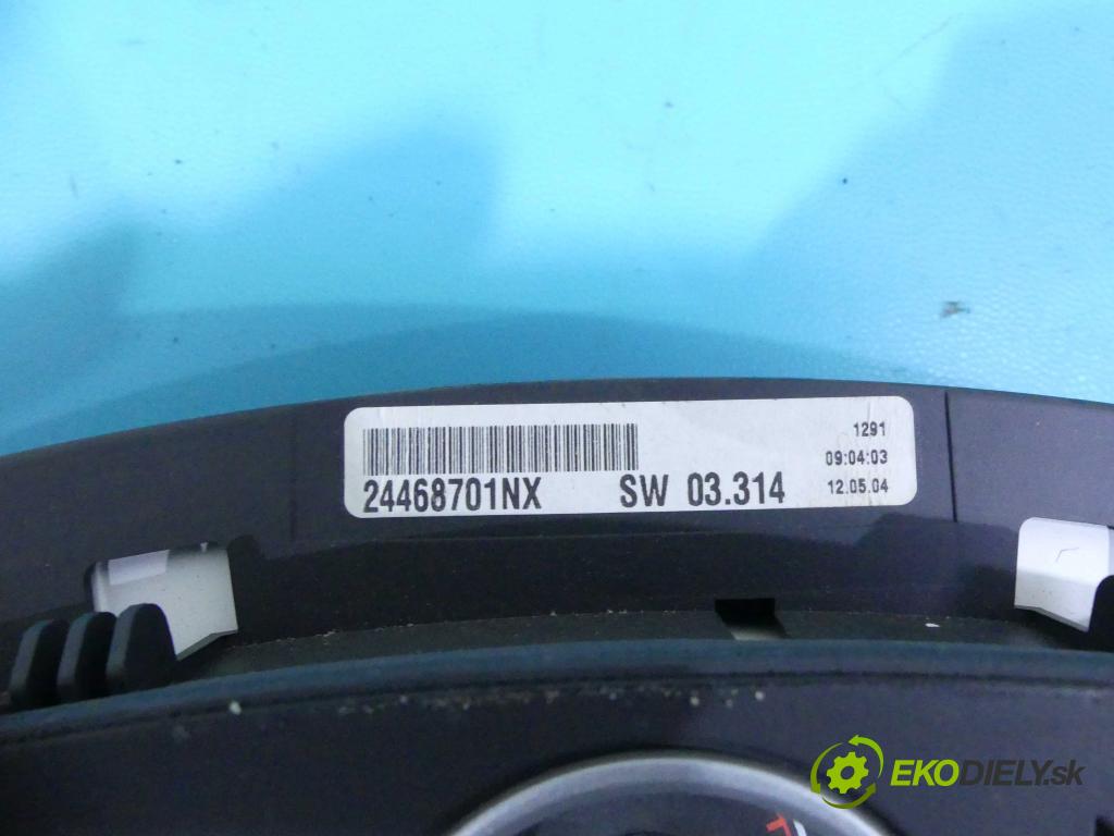 Opel Astra III 2004-2014 1.6 16V 105 HP manual 77 kW 1598 cm3 5- prístrojovka/ budíky 24468701NX (Prístrojové dosky, displeje)