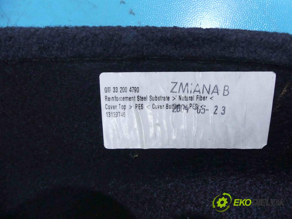 Opel Astra III 2004-2014 1.6 16V 105 HP manual 77 kW 1598 cm3 5- zadná 13129746 (Pláta zadné)