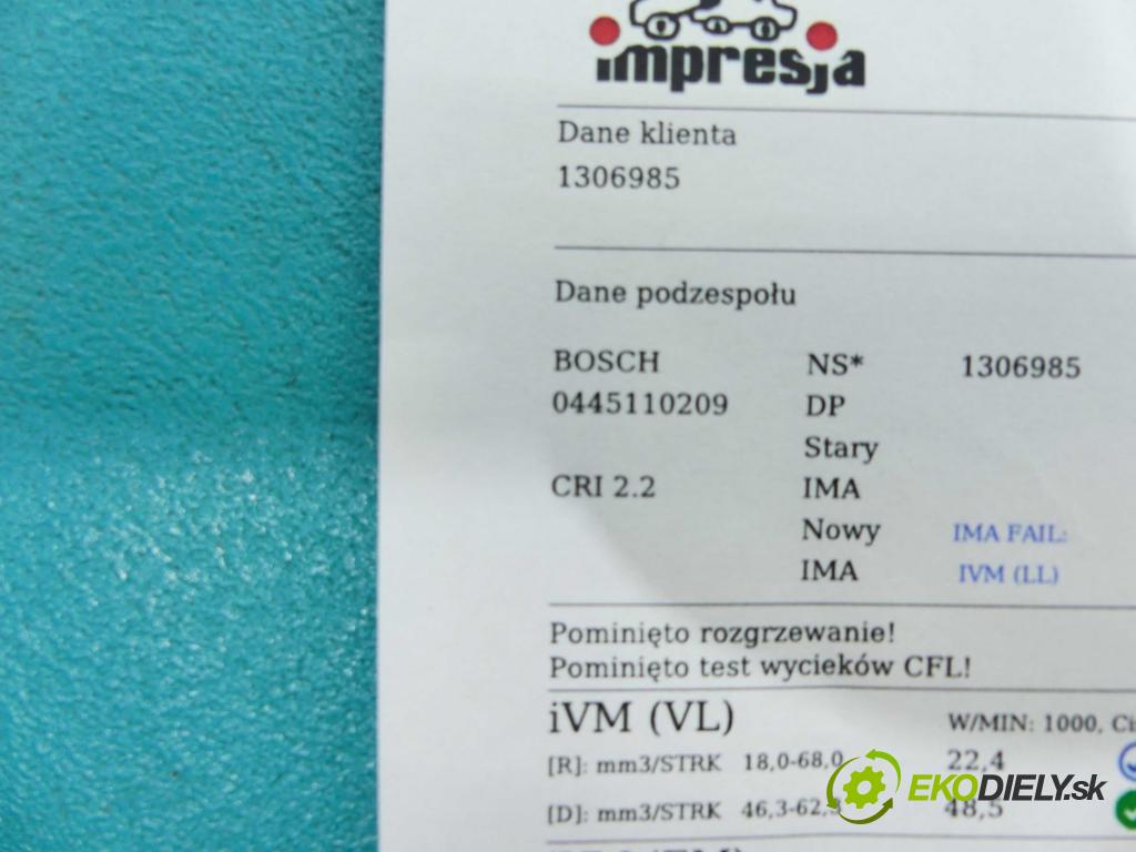 Bmw 3 E46 1998-2007 2.0d 116 HP manual 85 kW 1995 cm3 5- vstrek 0445110209 (Vstrekovače)