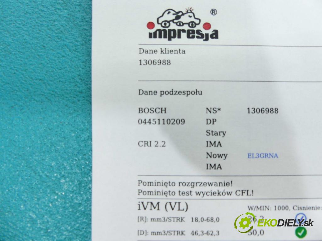 Bmw 3 E46 1998-2007 2.0d 116 HP manual 85 kW 1995 cm3 5- vstrek 0445110209 (Vstrekovače)