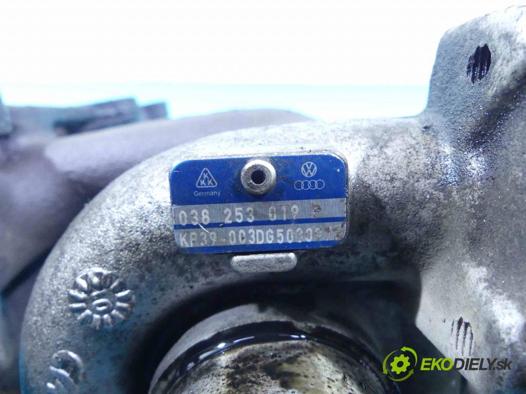 Skoda Fabia I 1999-2007 1.9 tdi 101 HP manual 74 kW 1896 cm3 5- turbodúchadlo, turbo KP39-003 (Turbodúchadlá (kompletné))