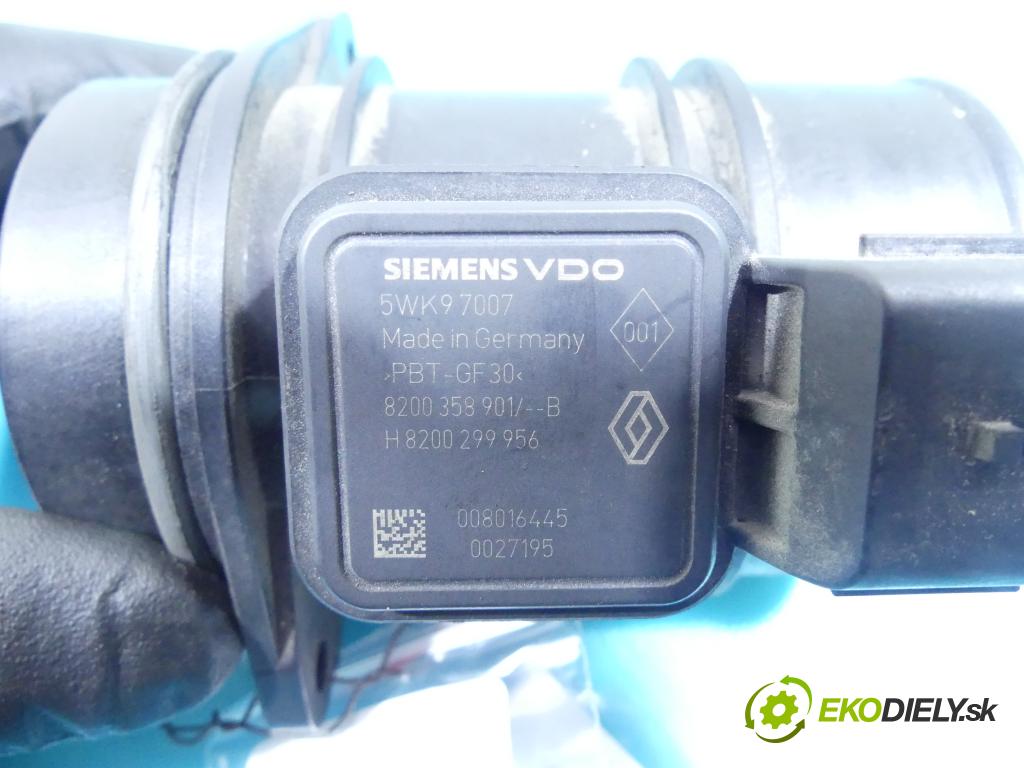 Nissan Note I 2006-2012 1.5 dci 86 HP manual 63 kW 1461 cm3 5- průtokoměr: 5WK97007 (Váhy vzduchu)