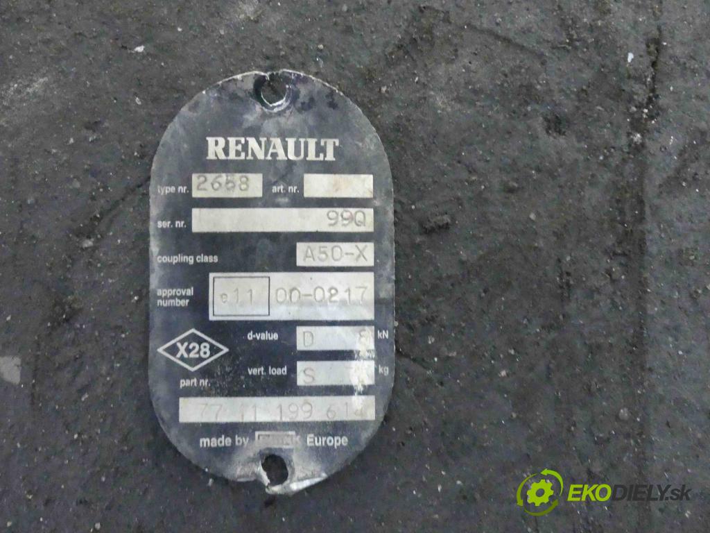 Renault Megane II 2003-2008 1.5 dci 82 HP manual 60 kW 1461 cm3 5- Hák: vlečení:  (Ťažné zariadenia)