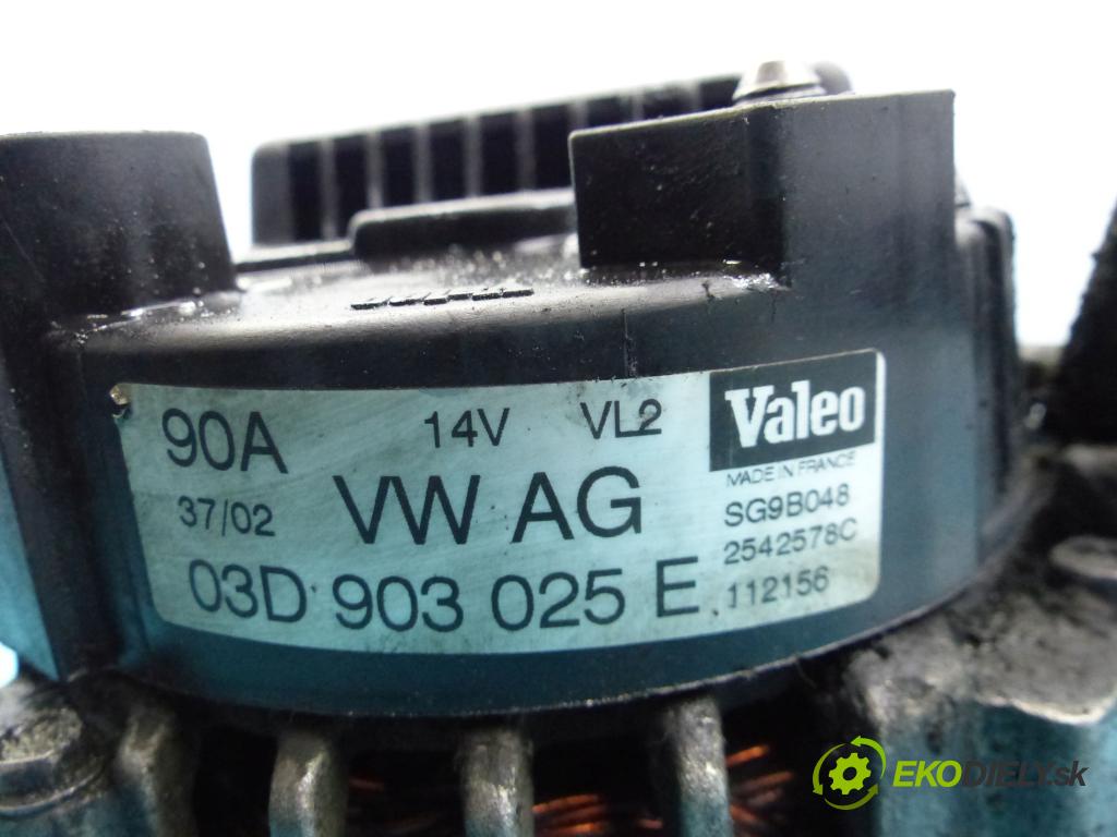 Vw Polo IV 9N 2001-2009 1.2 12V 64 HP manual 47 kW 1198 cm3 5- Alternator 03D903025E (Alternátory)