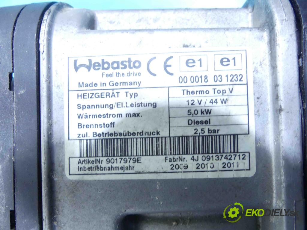 Land rover Range Rover sport I L320 3.0 D V6 245KM automatic 180 kW 2993 cm3 5- Webasto 9017951D (Webasto ohřívače)