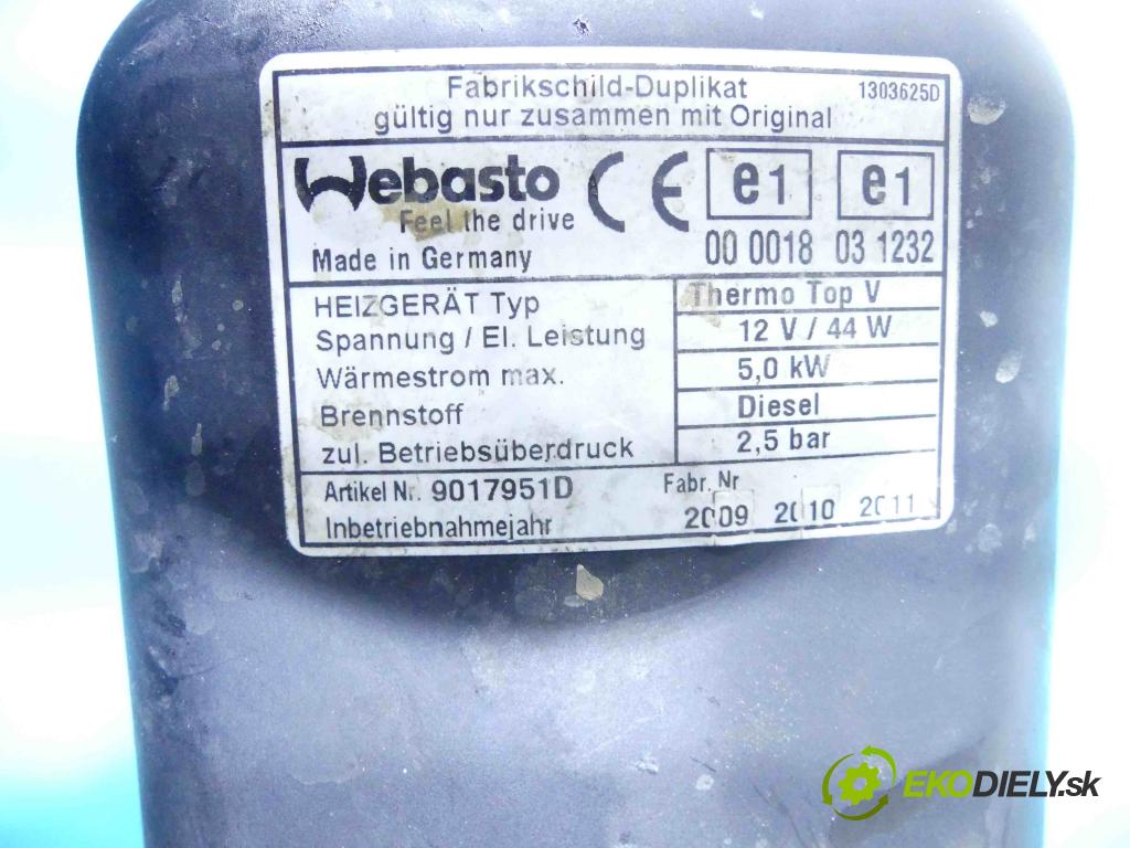 Land rover Range Rover sport I L320 3.0 D V6 245KM automatic 180 kW 2993 cm3 5- Webasto 9017951D (Webasto ohřívače)