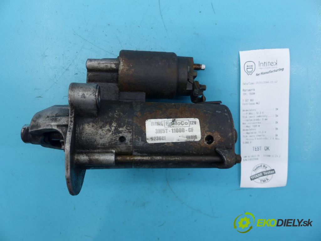 Ford Focus Mk2 2004-2011 1.6 tdci 90 HP manual 66 kW 1560 cm3 5- štartér 3M5T-11000-CF (Štartéry)
